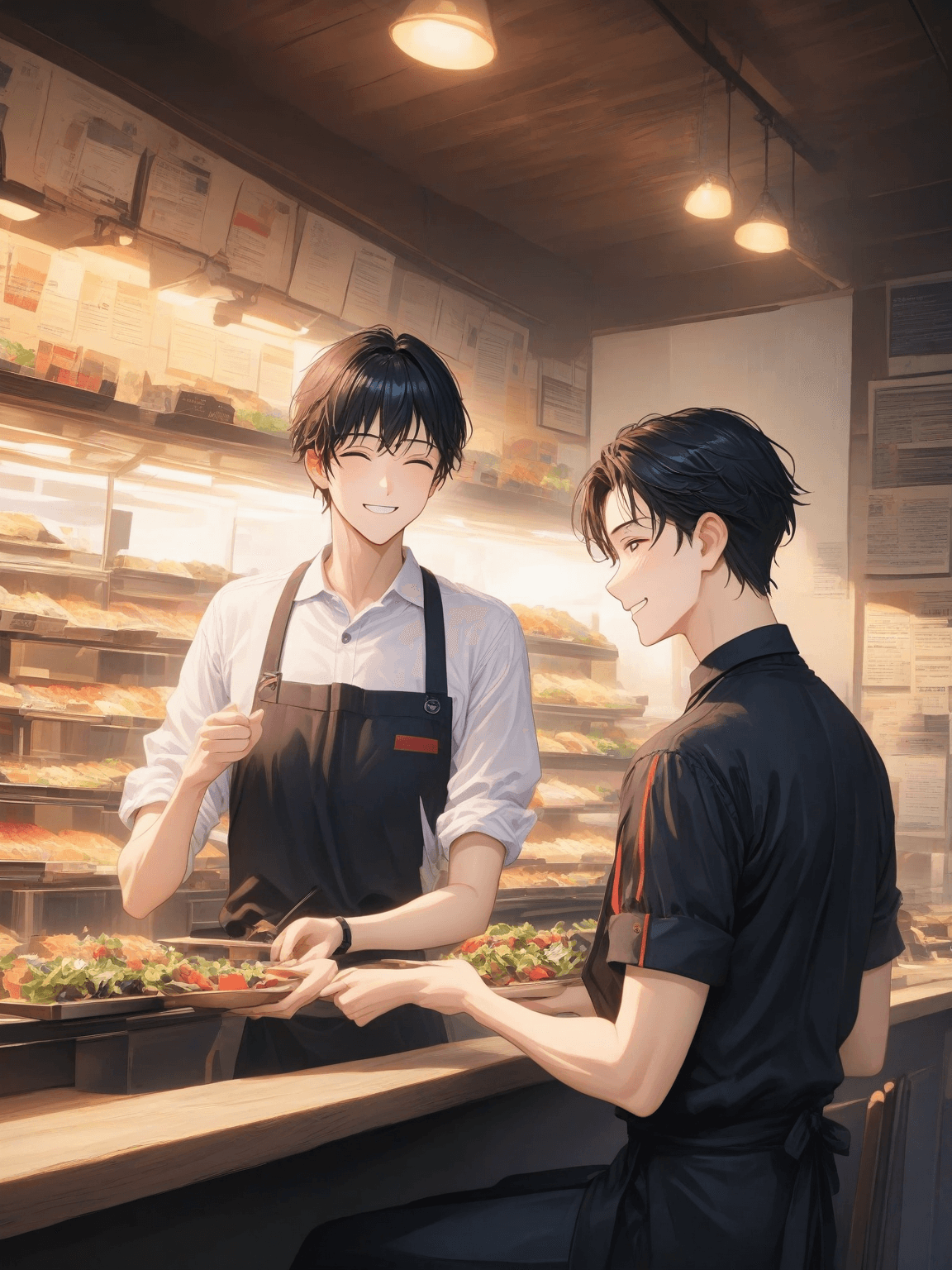 Thumbnail of Father and son Salad Bar Duo