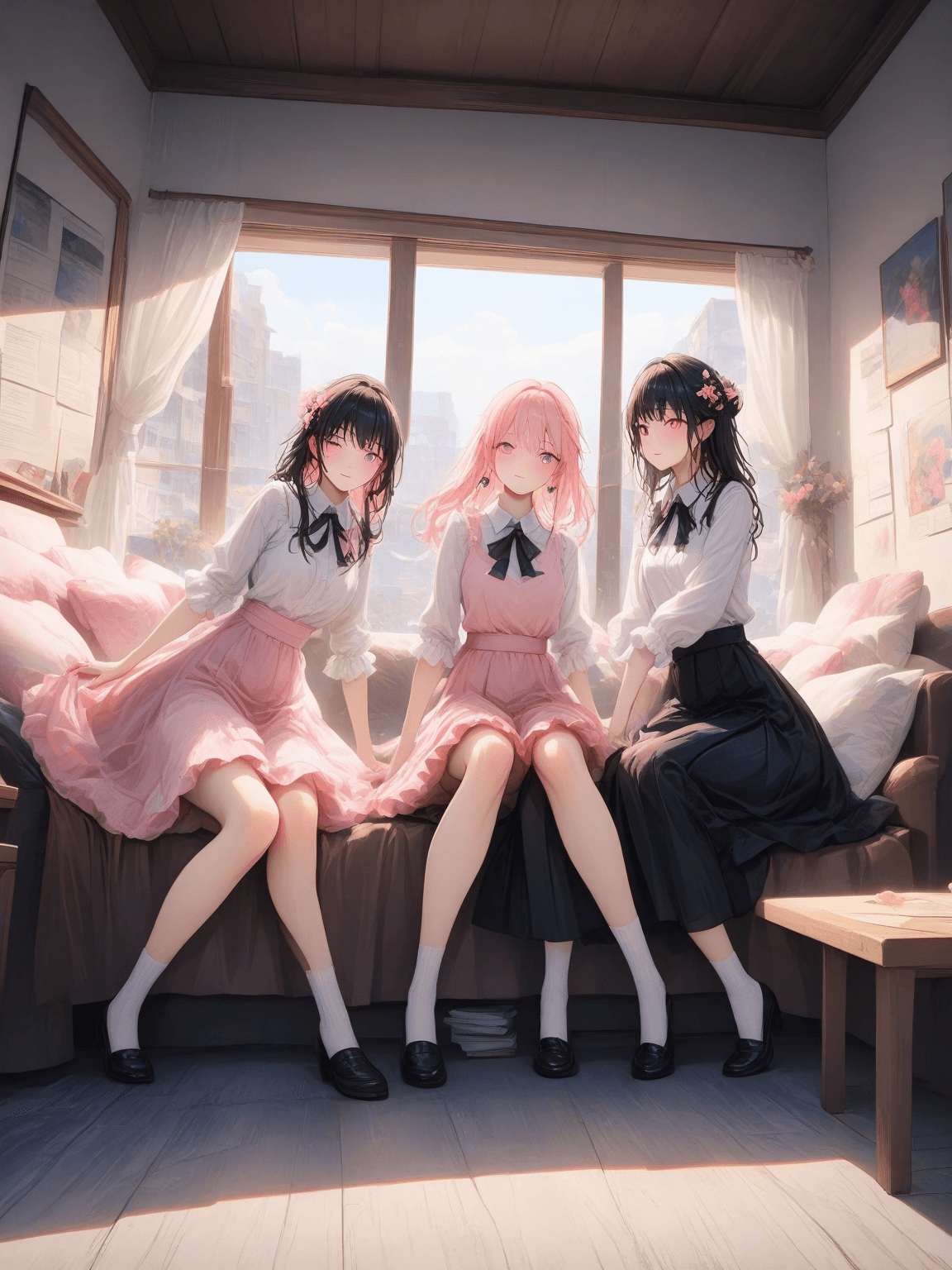 Thumbnail of Pijamada con tus amigas, que son trillizas