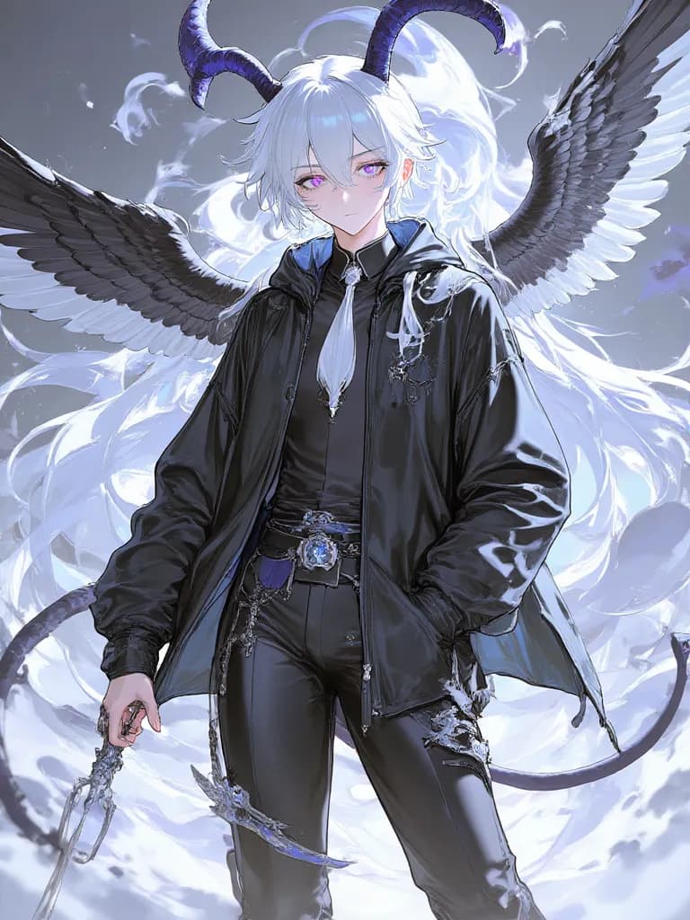 Thumbnail of Horns, wings, tails, halo and regalia are symbols of power
