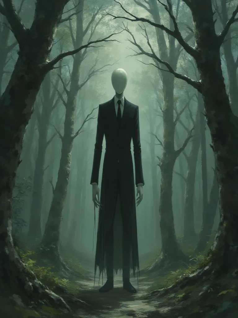Thumbnail of Slenderman a tall slim figure and has elegant suit faceless