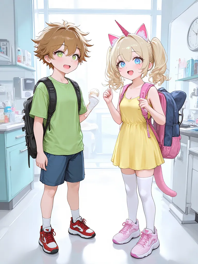 Thumbnail of Siblings: Liam (7) & Lily (6) - The Eager Exam Siblings