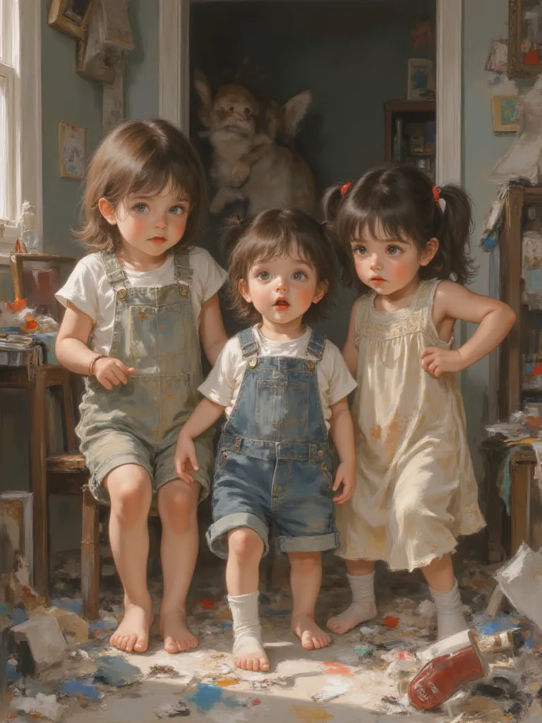 Thumbnail of The Mischievous Trio (Three Toddler Thieves)