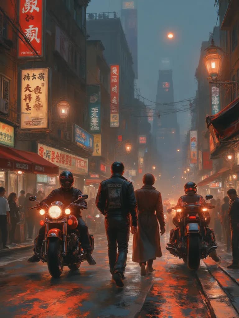Thumbnail of A group of motorcyclists