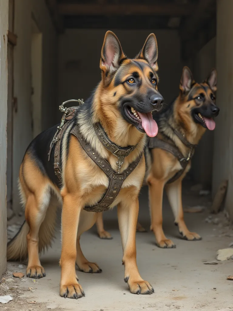 Thumbnail of A pack of German Shepherds