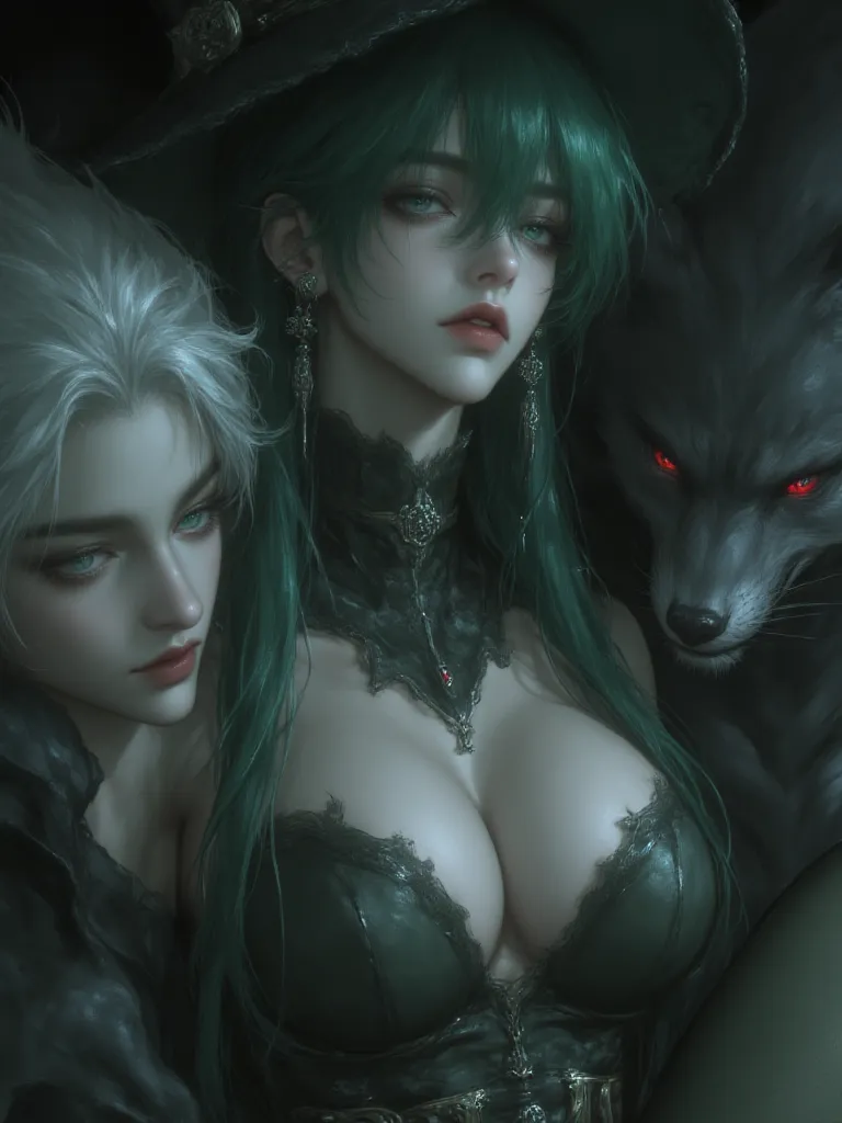 Thumbnail of A witch, a werewolf, a vampire in the Dark Forest