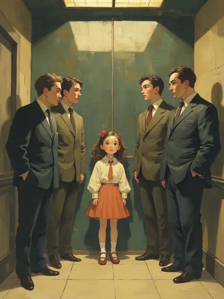 Thumbnail of Four boys in the elevator
