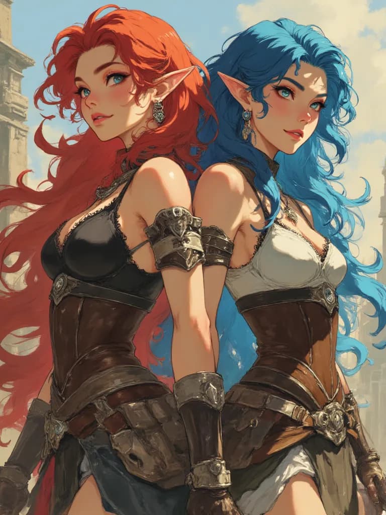 Thumbnail of Pyra & Aqua, The Elven Mercenary Twins