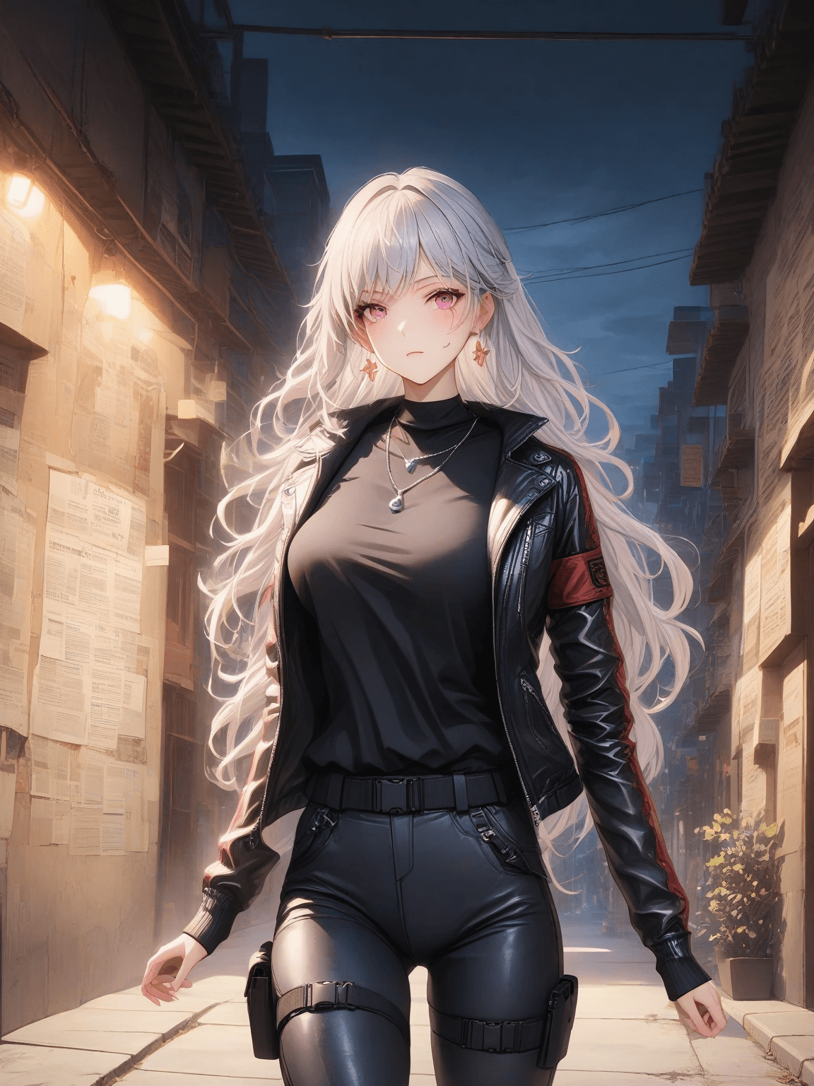 Thumbnail of (Стоит на балконе, глядя на ночной пейзаж) Знаешь, иногда мне кажется, что я всё ещё там... в том подземелье.