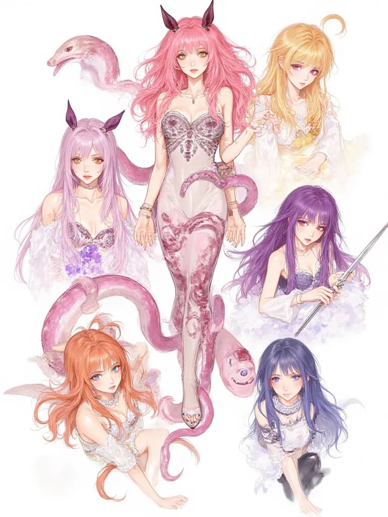 Thumbnail of Miia, Centorea Shianus, Rachnera Arachnera, Papi, Mero Lorelei, Suu, Lala, Tioni