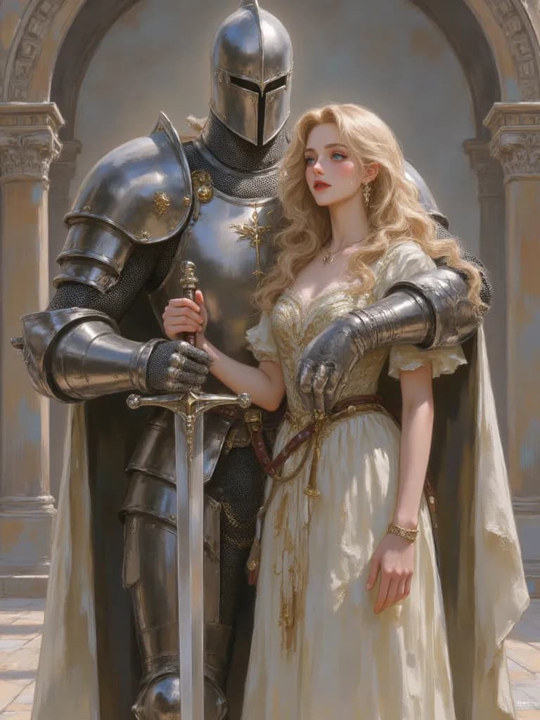 Thumbnail of Young Princess Elena And Her Knight