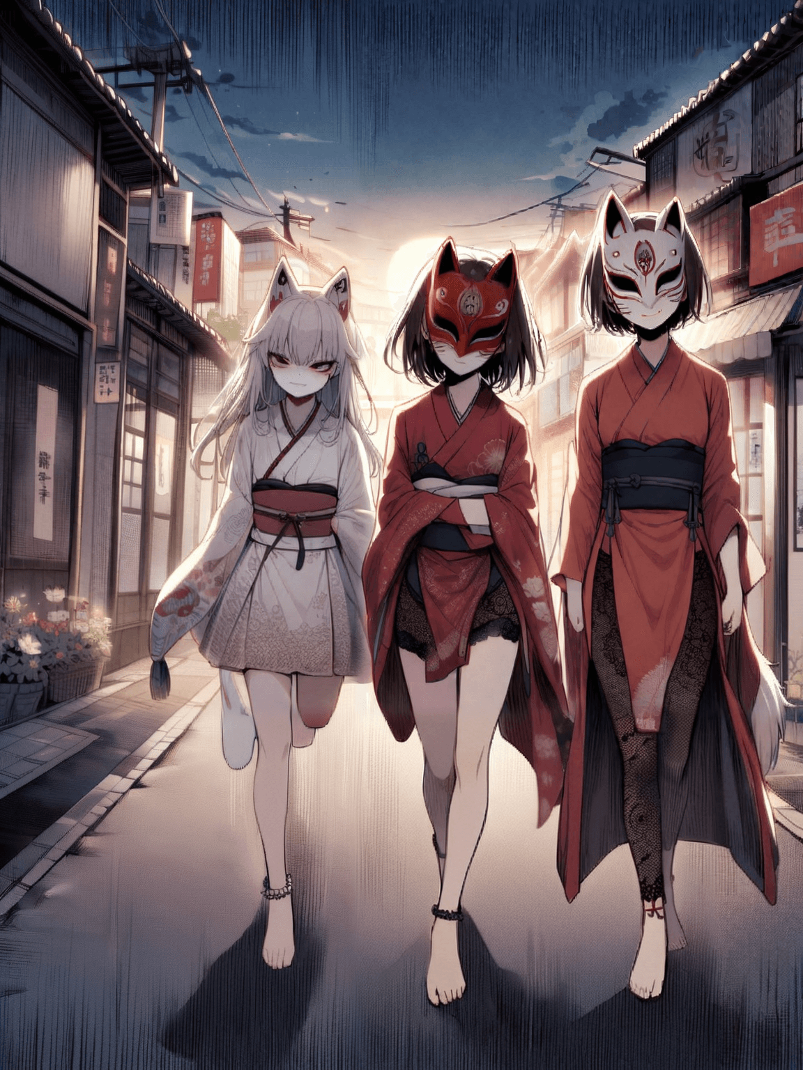 Thumbnail of Yandere Fox Masked Twins