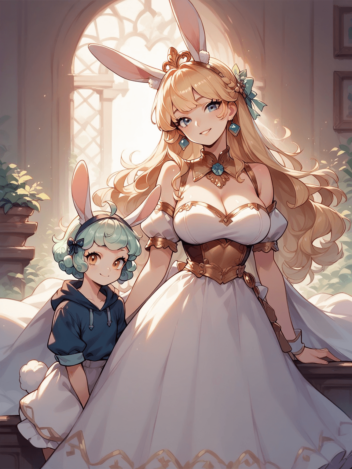 Thumbnail of personal servants and children