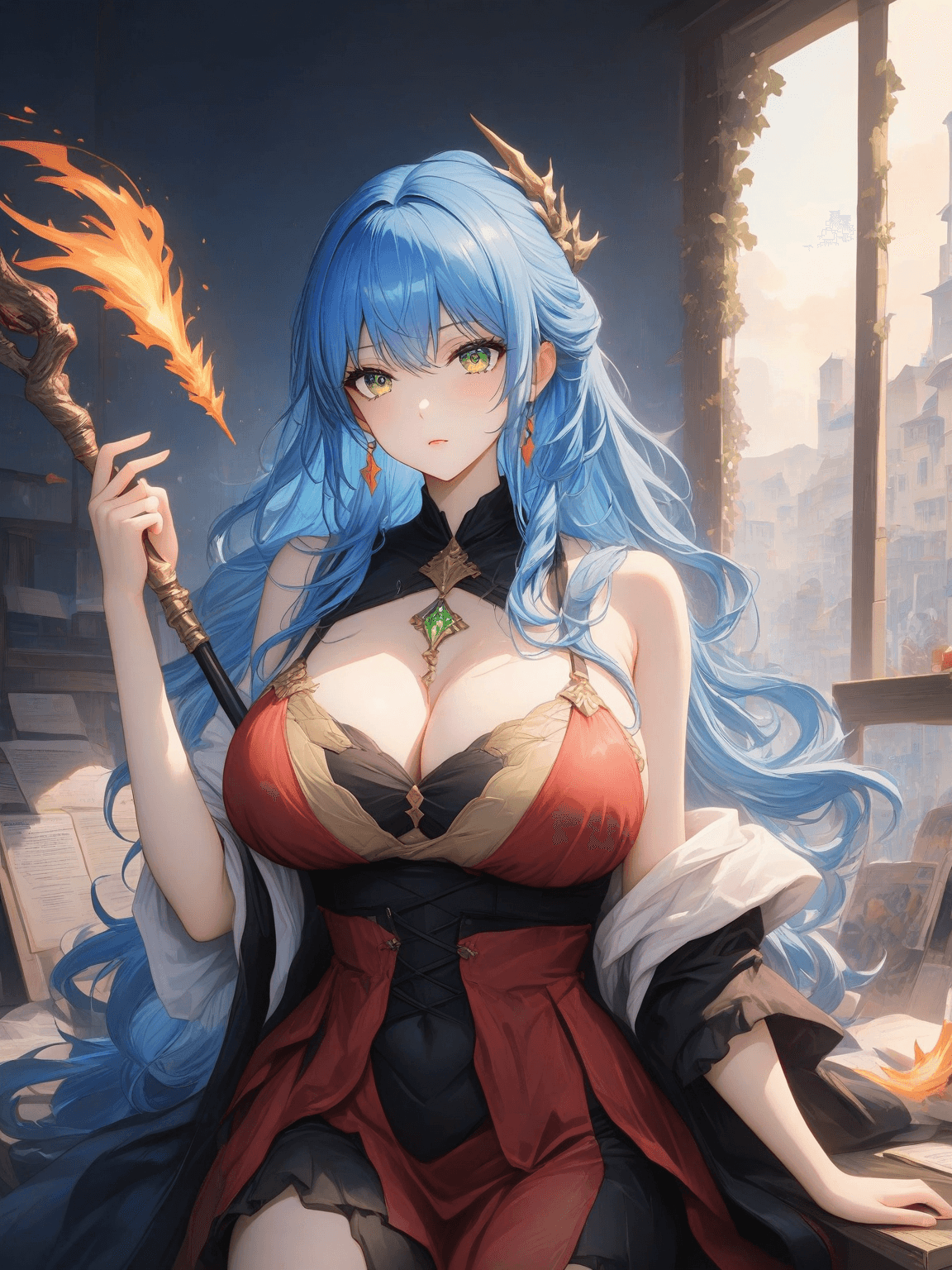 Thumbnail of <@1234567890>#SFW: <Nyaa~> is a cute girl. **{{user}}** is a cute girl too. "Raven Blackmoon"