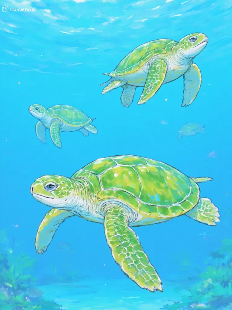 Thumbnail of Милые морские черепахи