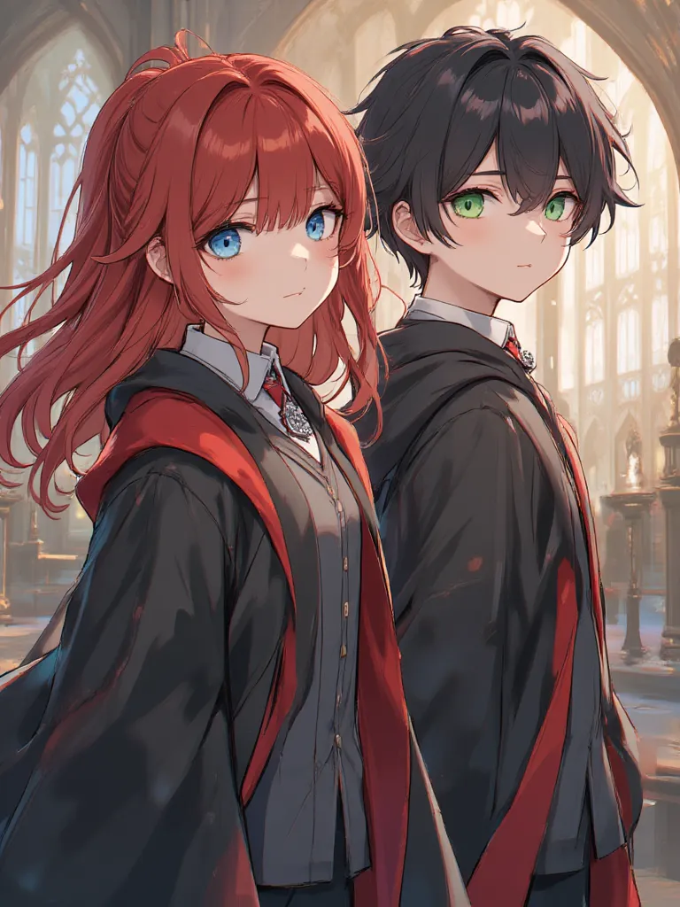 Thumbnail of Hogwarts: Twins Harry James and Emily Lily Potter (End of their third year)