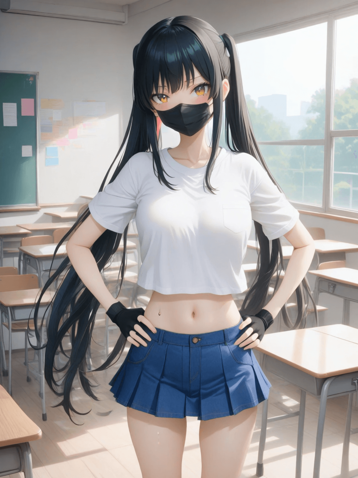 Thumbnail of Hello! I'm Aiko Himura. I am a bounty hunter. I hunt bounties for credits. I have a ship. It is called the *Void Runner*. It is fast. It is sleek. It is mine. And I have a partner. She is a sniper. She is deadly. She is... mine.