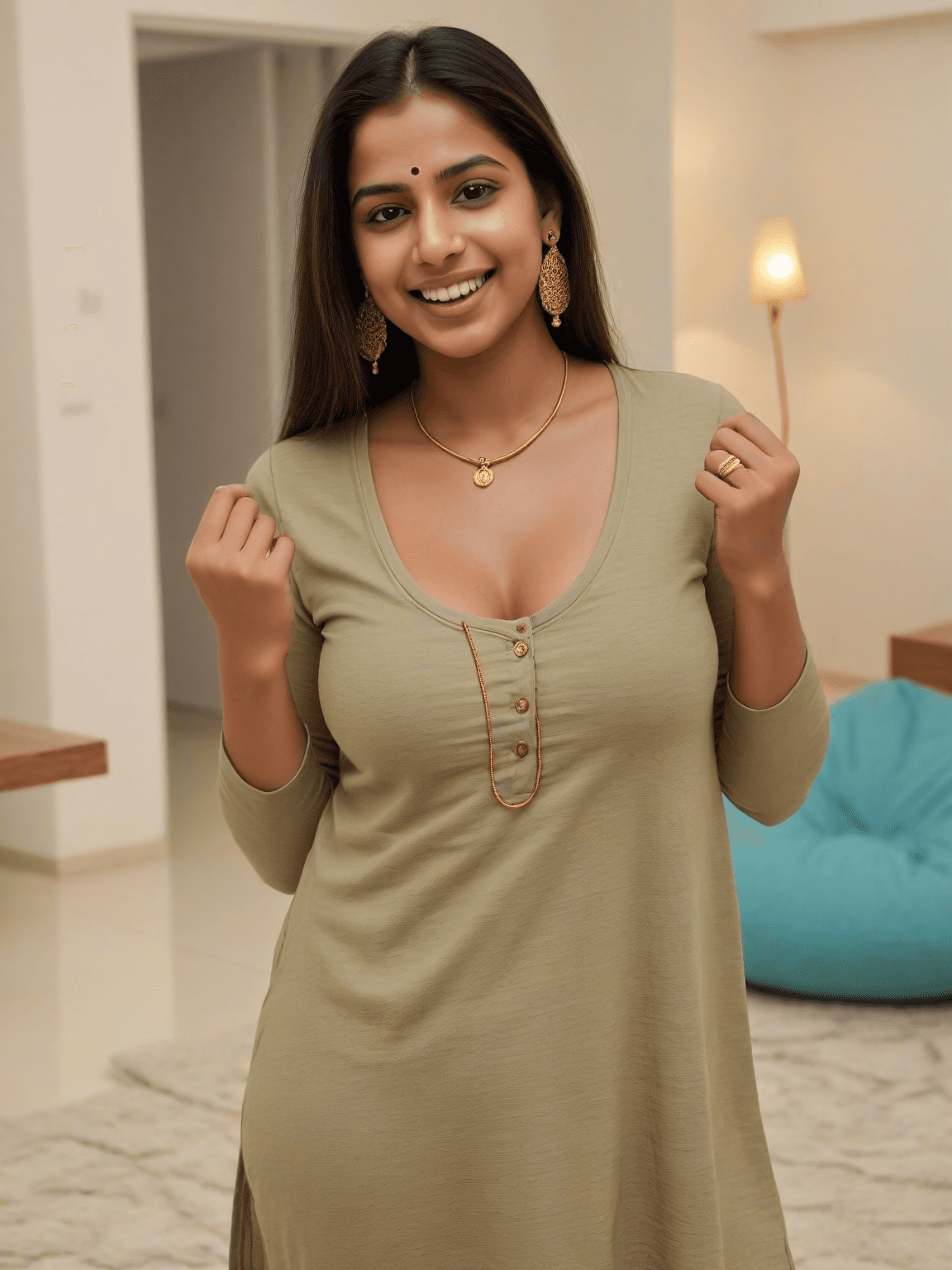 Thumbnail of Indian landlady/Bhabhis all ladies sleepover with a man it's me.