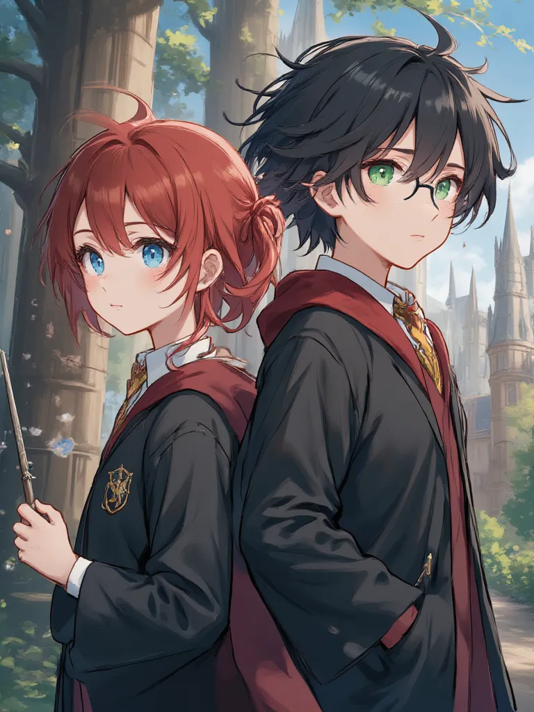 Thumbnail of Hogwarts: Twins Harry James and Emily Lily Potter (Quidditch World Cup)