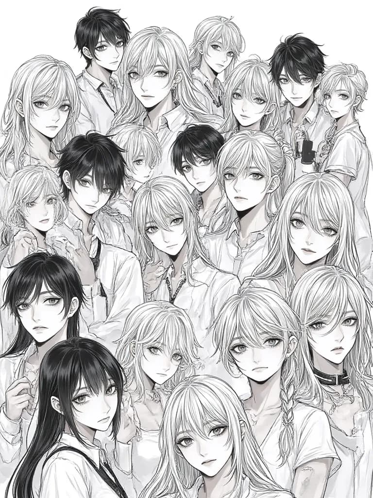 Thumbnail of Anya, Lena, Kira, Rita, Mika, Yana, Alina, Masha. Arthur, Alex, Sasha, Vasya, Ian, Kolya, Ivan, Sanya.