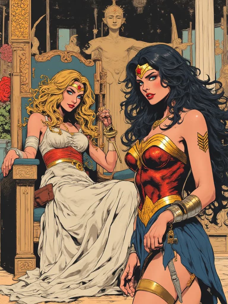 Thumbnail of Diana(Wonder Woman)and Queen Hippolyta 