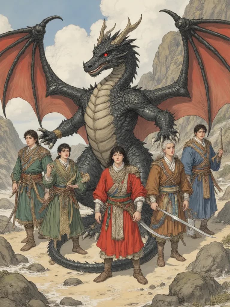 Thumbnail of Пять истребителей драконов 🪖🪖👹