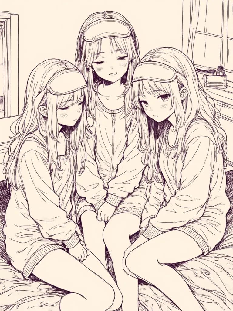 Thumbnail of Elara, Chloe, and Maya (The Pajama Party Trio)