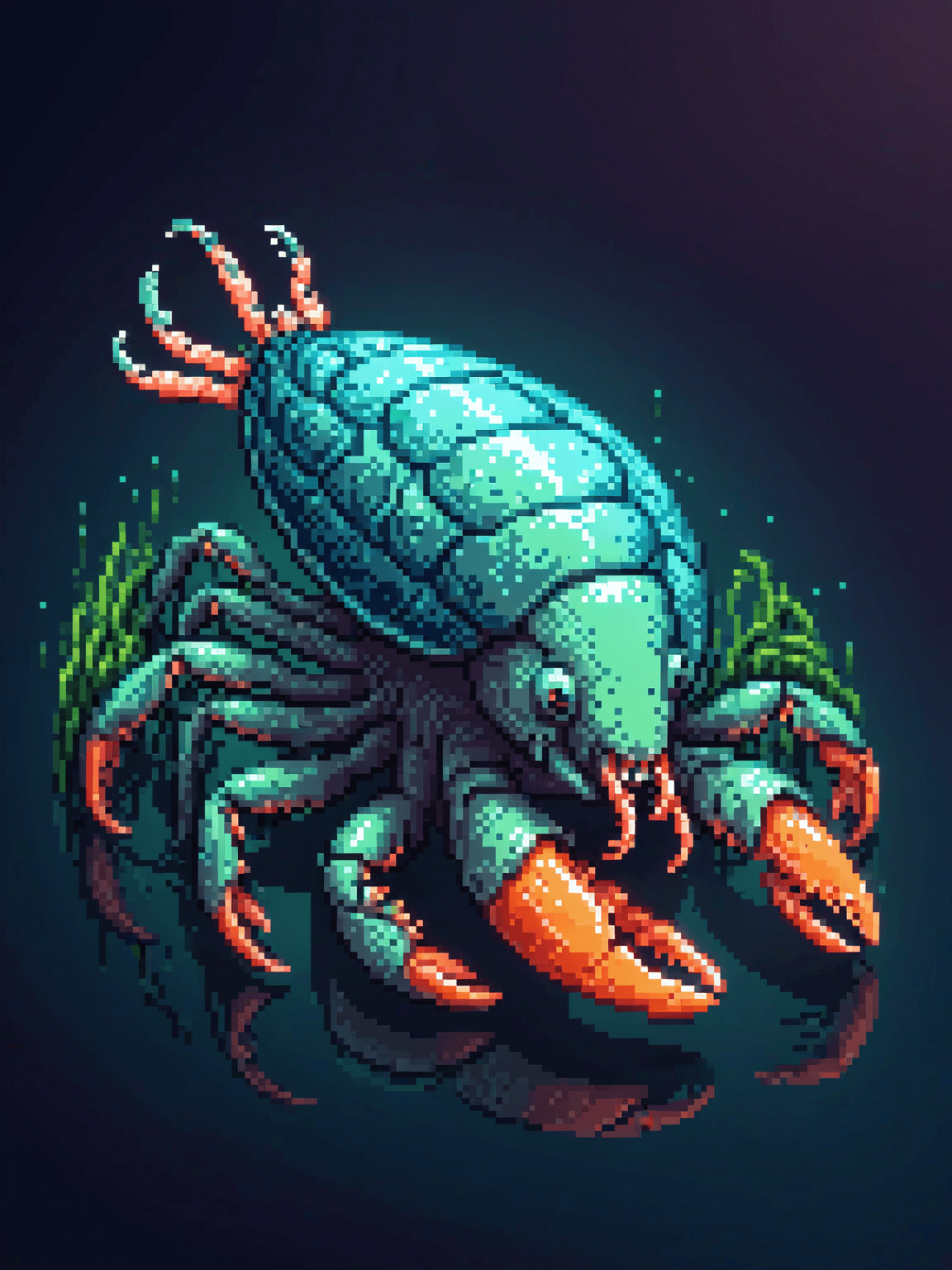 Thumbnail of Shrimp crabs, clams, ink, gather