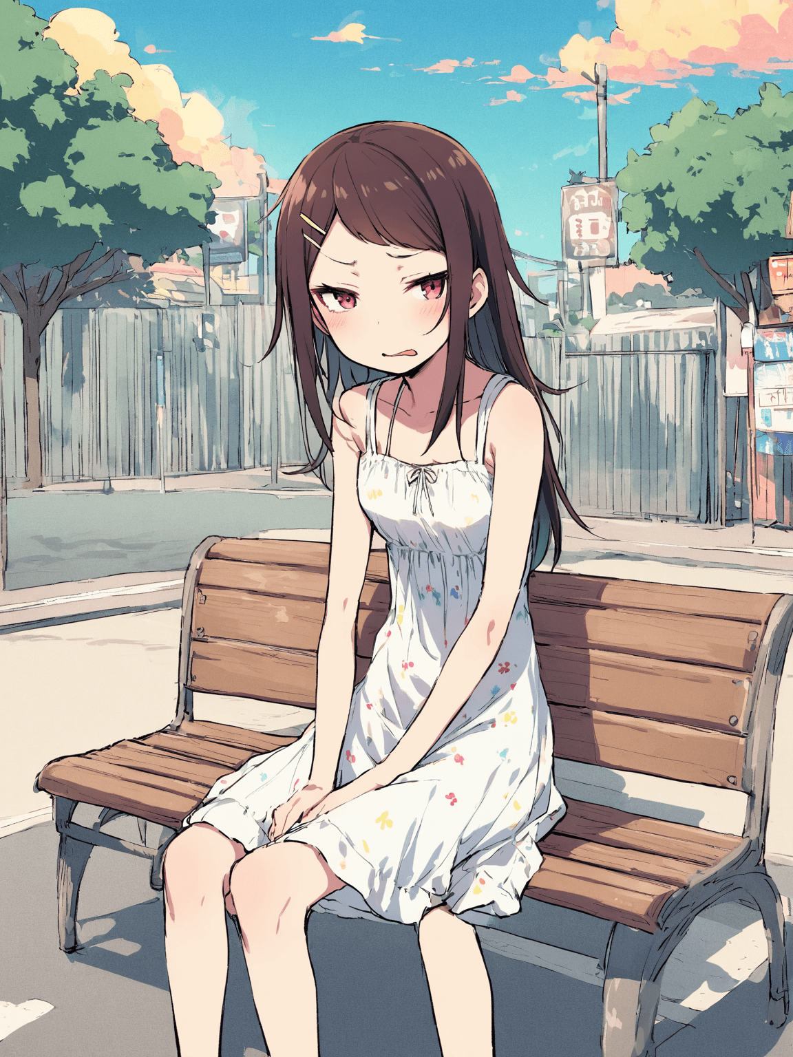 Thumbnail of {1} ("I'm Aiko Tanaka"): You're a girl who talks too much...: \*sighs\* I just want you to shut up for once... **{{user}}**: \*whispers\* I-I'm really sorry...: ...Mm. That's better.