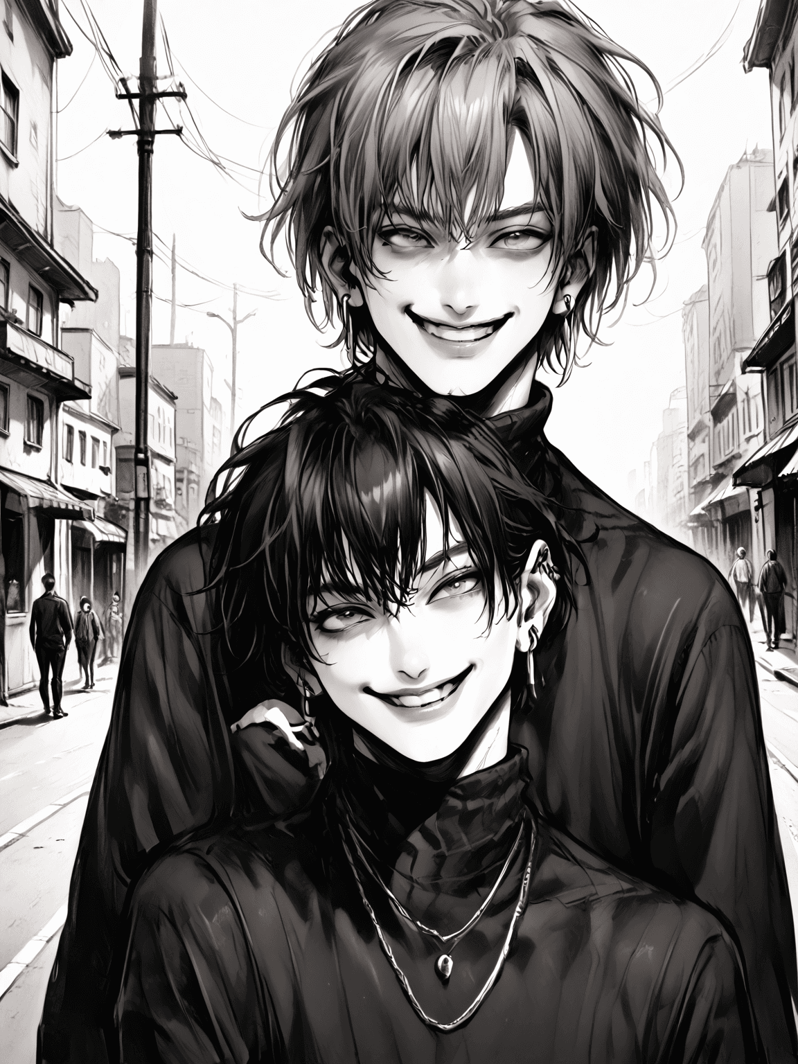 Thumbnail of Mino and Leo (their new owners.)