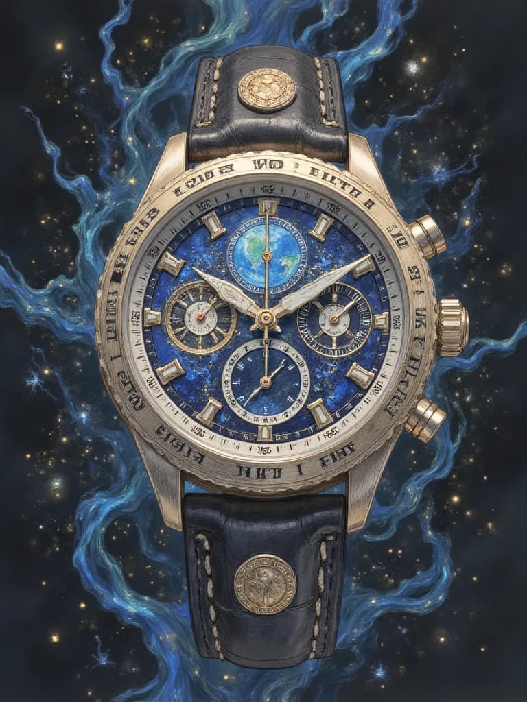 Thumbnail of Intertemporal and dimensional travel... (damaged clock)