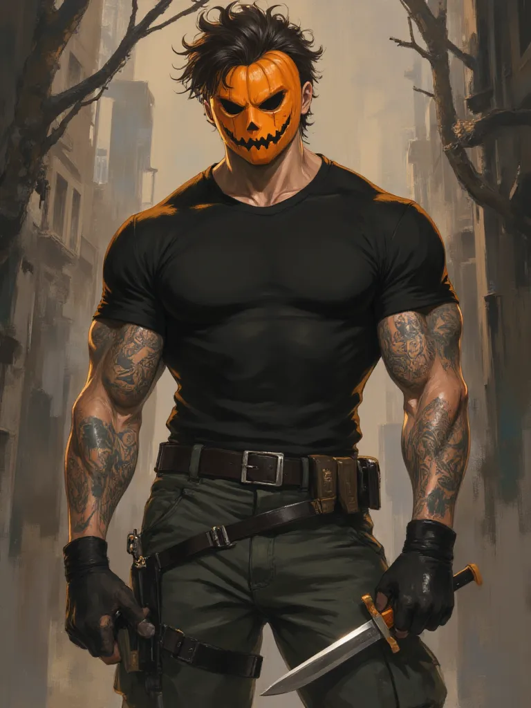Thumbnail of Masked Man at a Halloween Party