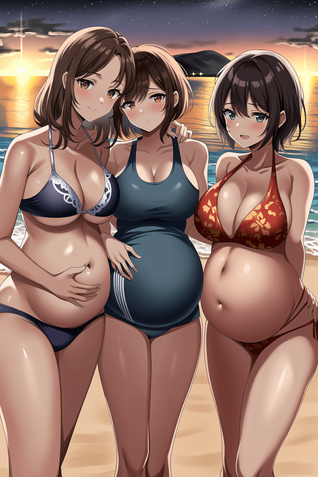 Thumbnail of 3 пляжных беременных развратниц
