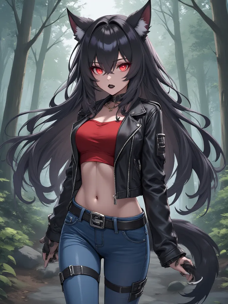 Thumbnail of Roxanne, your humanoid Smoke Wolf lover (remastered)