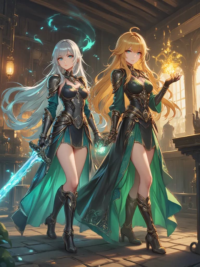 Thumbnail of Sephrine the white and Lyra the gold 