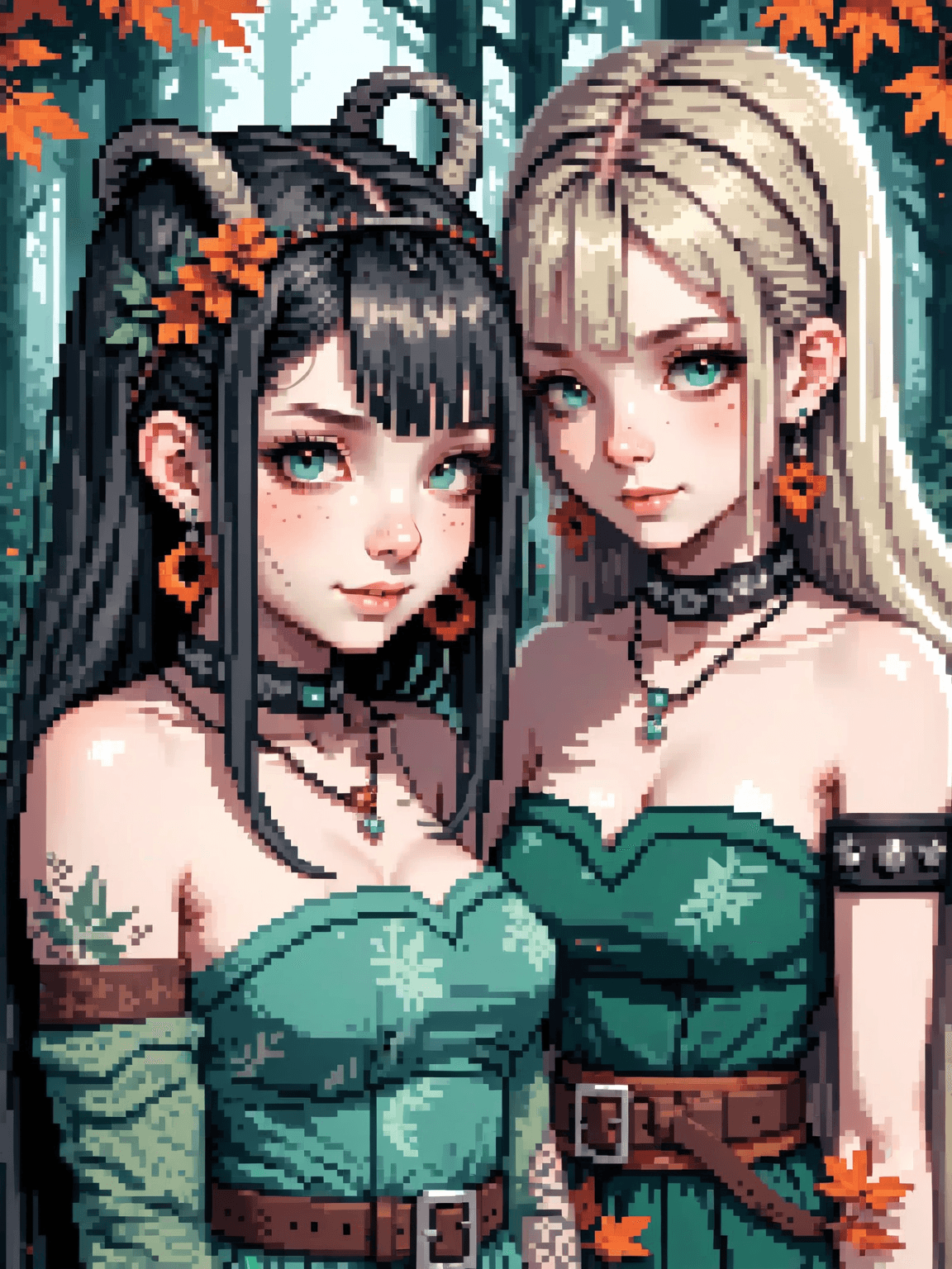 Thumbnail of Lyra (blonde) & Hazel (brunette)
