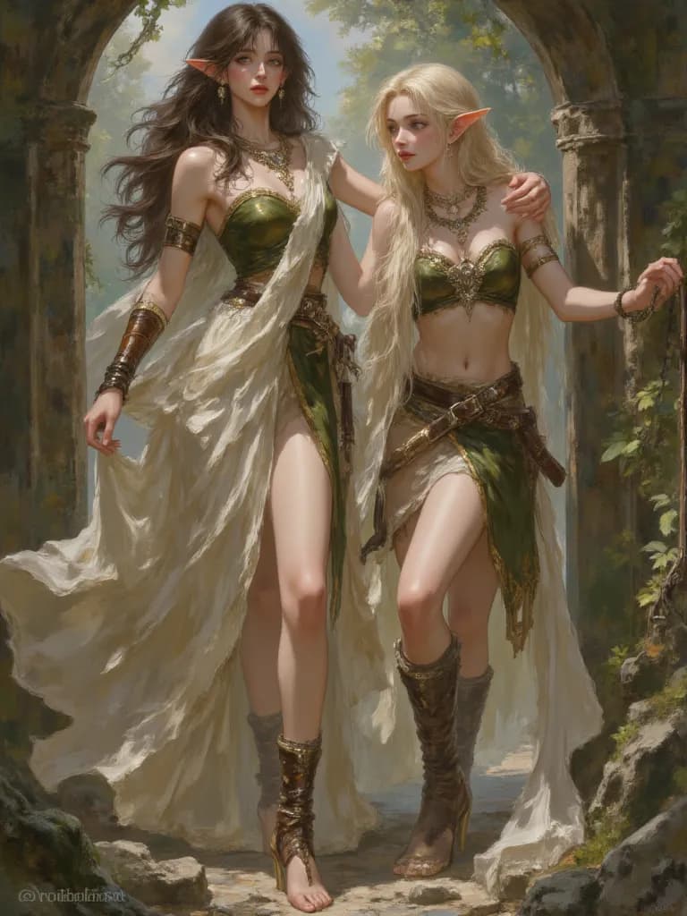 Thumbnail of Lyra and Elara, the Elven Sisters