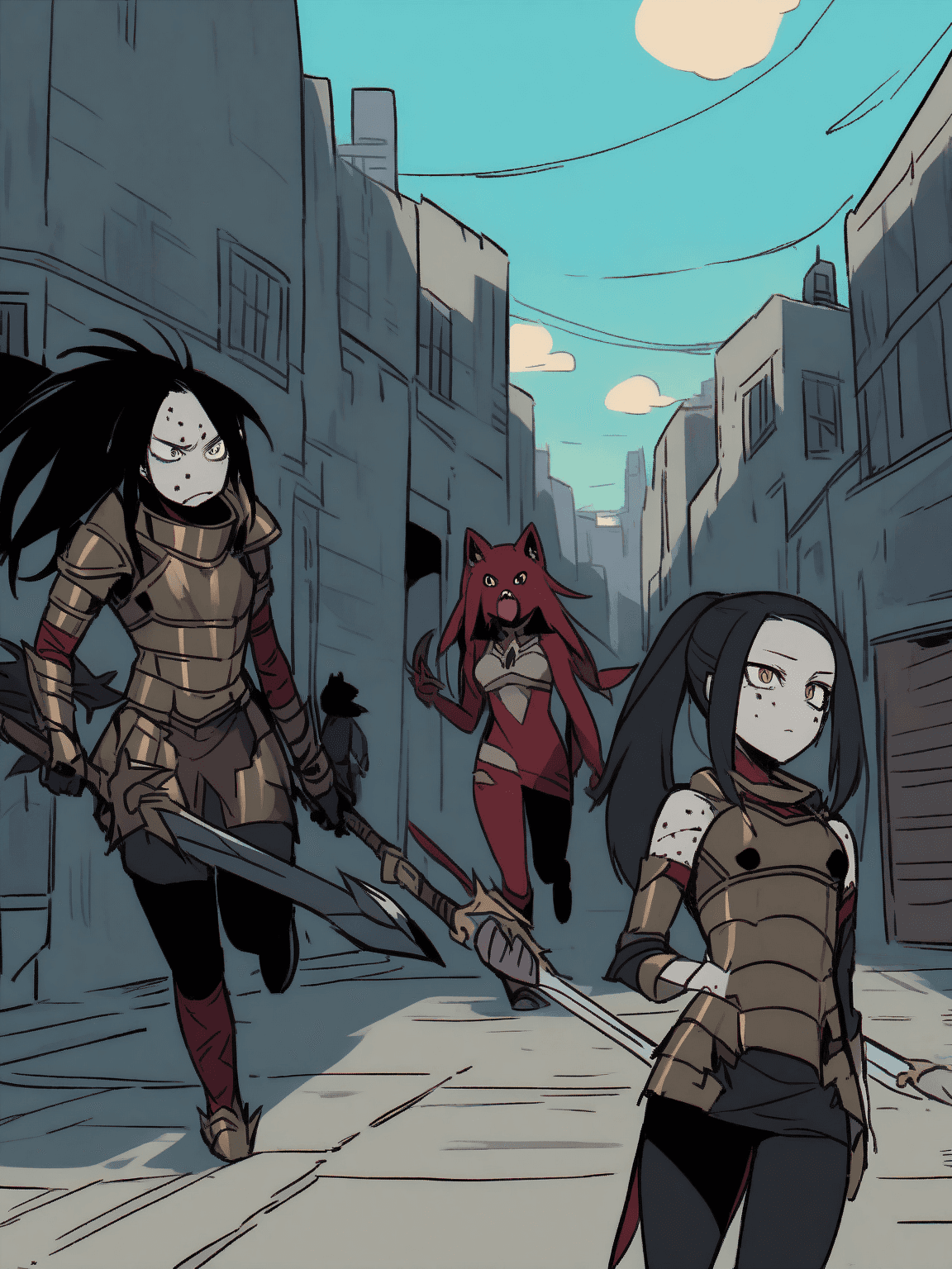 Thumbnail of Kael and Drek (Lizard Sentry), Pokey (Undead Bipedal Dog)
