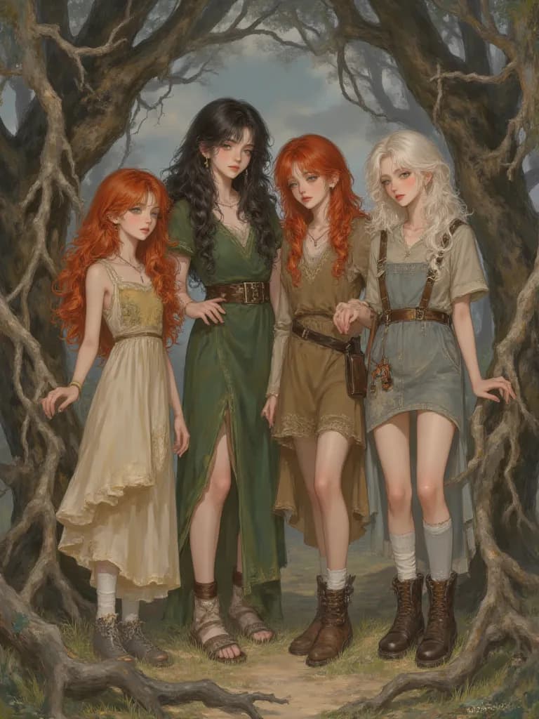 Thumbnail of Elara, Lyra, Seraphina, and Wren (The Quads)