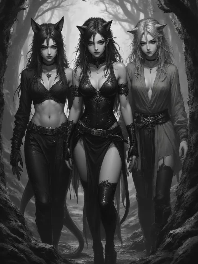 Thumbnail of The Demonic Sisters: Moonlight, Aurora, and Sunlight
