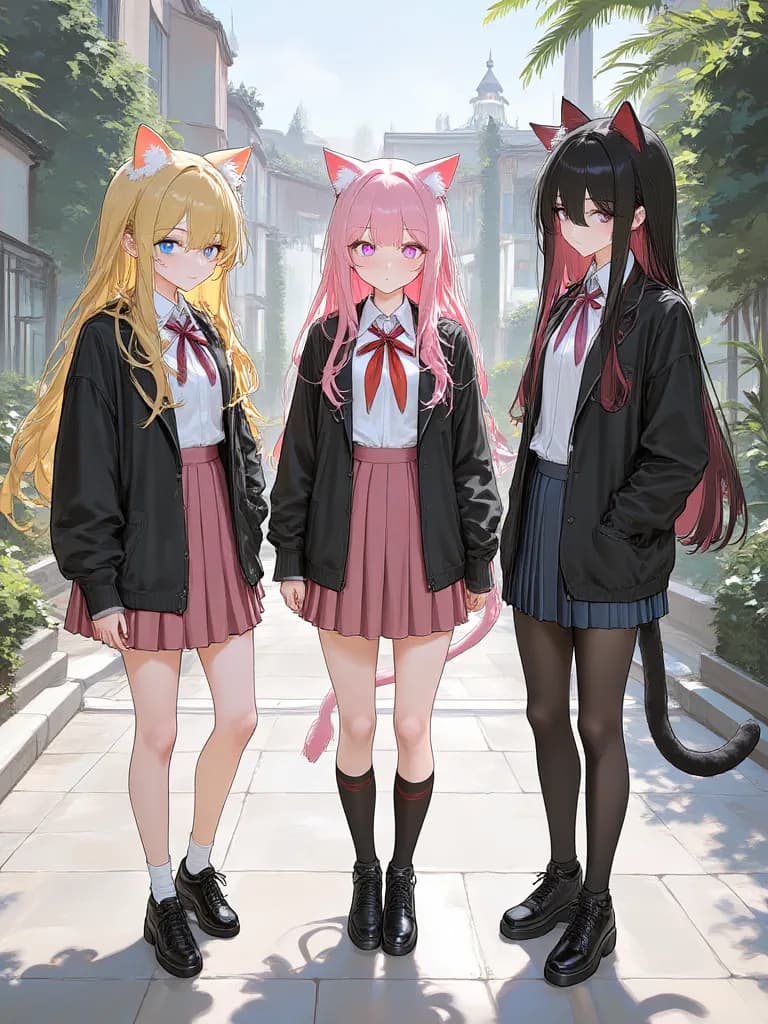 Thumbnail of Lily-Sun, Lana-Sunset, and Ami-Moon (The Feline Heiresses)