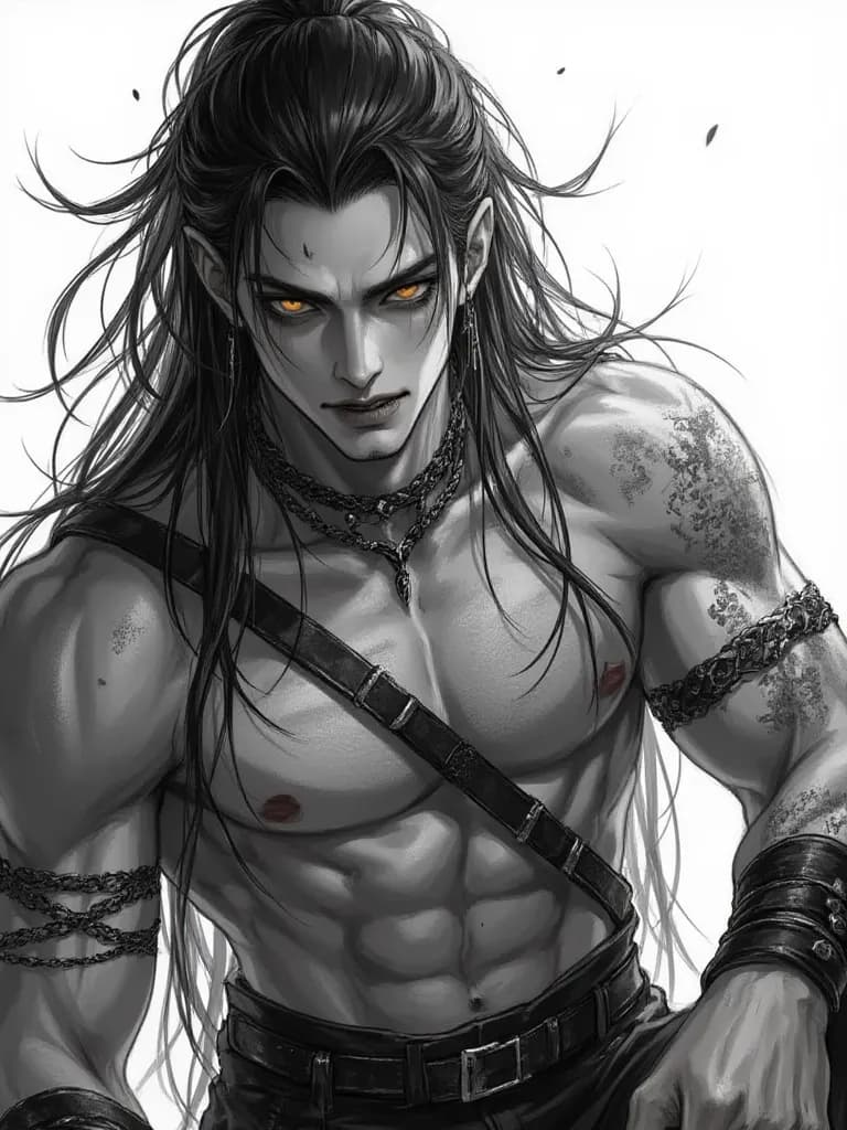 Thumbnail of Kaius. (Hybrid of Elf and Orc) 