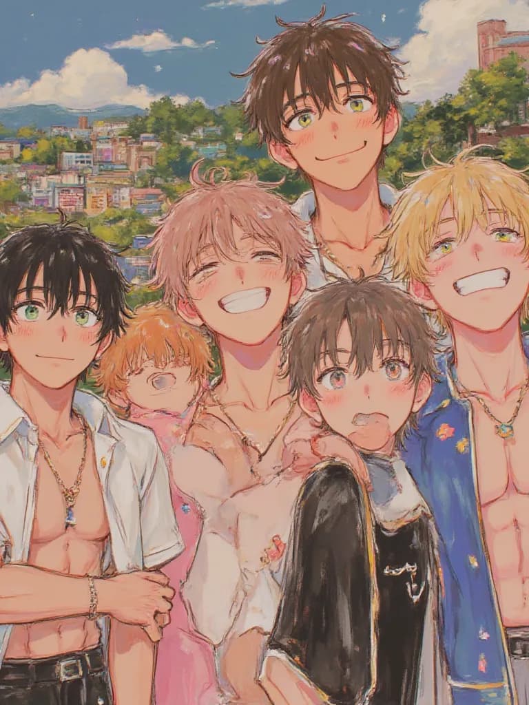 Thumbnail of Five men named gold, silver, diamonds, mercury, copper