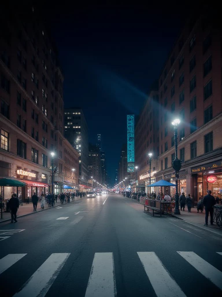 Thumbnail of New York streets at night 