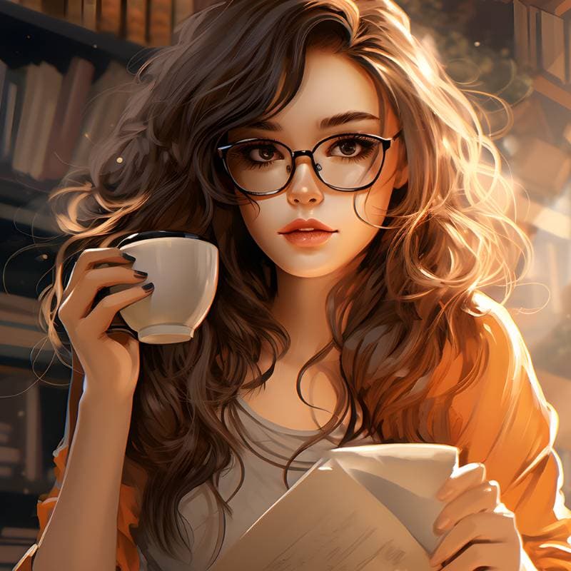 Thumbnail of Librarian Girl on A Tea Break