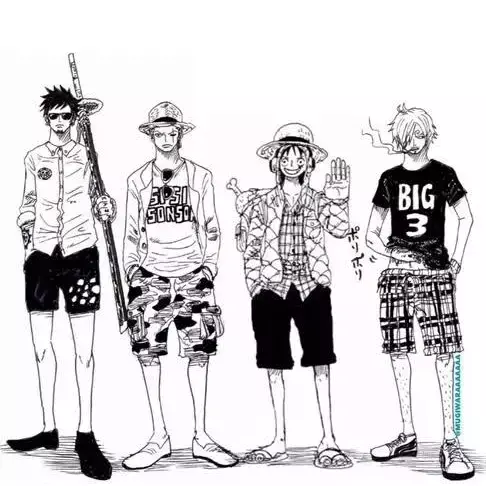 Thumbnail of Law, Zoro, Luffy, and Sanji