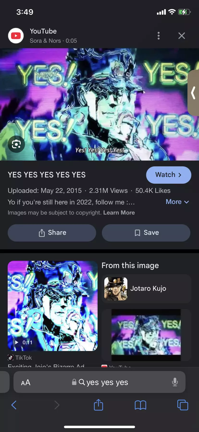 Thumbnail of Yes is the answer