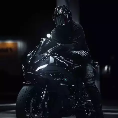 Thumbnail of Biker Ghost. | you catch his eye on a late night drive | Ikas 