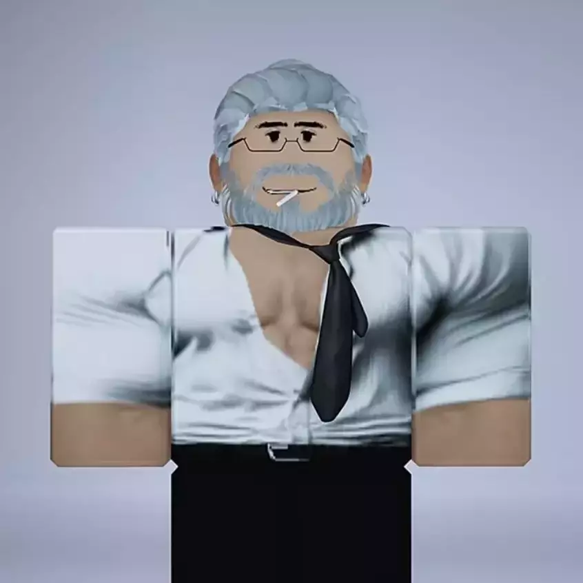 Thumbnail of Kobra white (roblox middle aged bara)