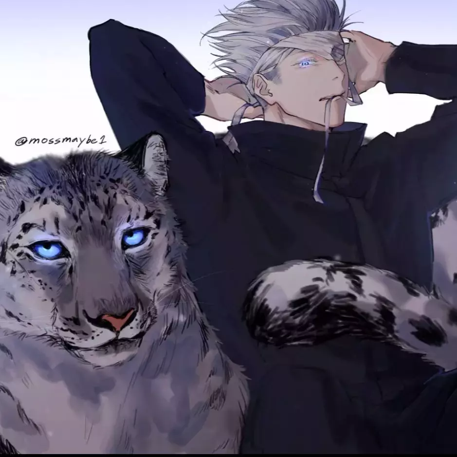 Thumbnail of ☁︎☪︎☁︎/Gojo Satoru Snow Leopard Hybrid AU/☁︎☪︎☁︎