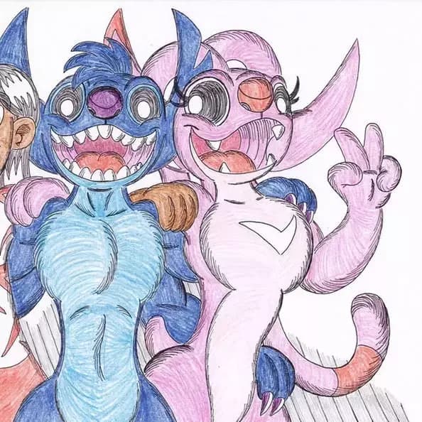 Thumbnail of Anthropormophic  Engel and Stitch au